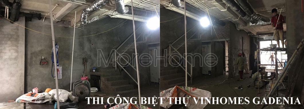  Thi công phần thô tại biệt thự liền kề Vinhomes Gadenia