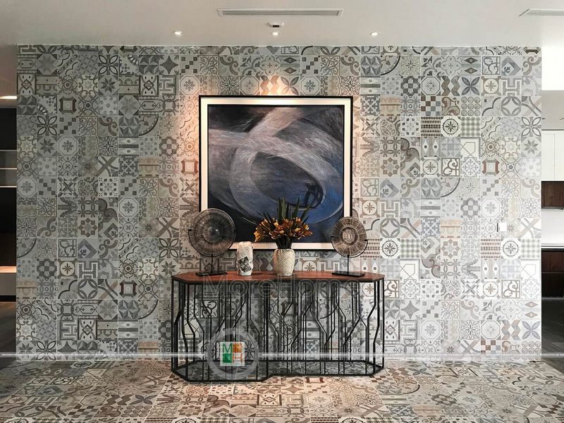 Thiết kế gạch vô cùng ấn tượngg trong BST gạch lát nền Niro Granite