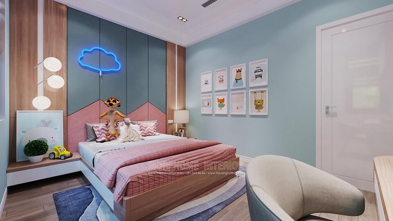 Mẫu tranh canvas phòng ngủ trẻ em vô cùng đáng yêu