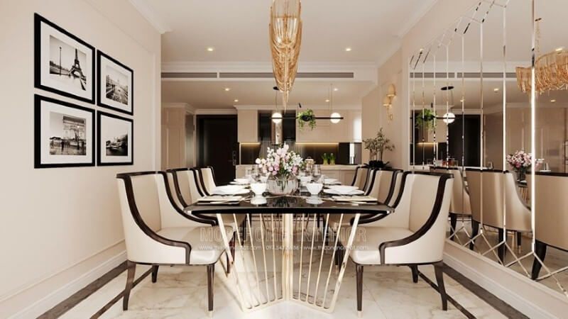 Trang trí nội thất phòng ăn với tranh treo tường đẹp